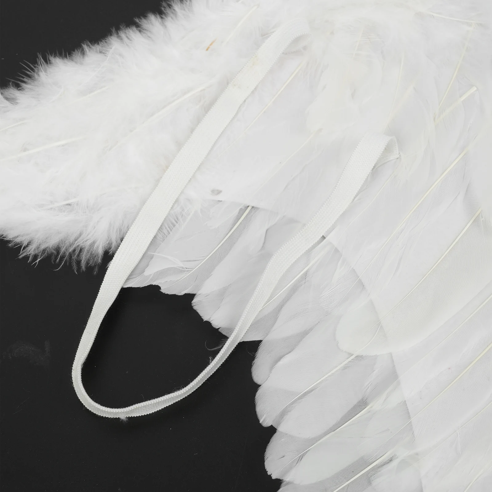 Ailes d'Ange en Plumes Blanches et Noires pour Cosplay, Costume de Carnaval d'Halloween, ixd'Anniversaire, pour Enfant et Adulte