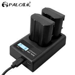 PALO LCD Dual USB Charger EN-EL15 EN EL15 ENEL15 EL15B Charger for Nikon D600 D610 D600E D800 D800E D810 D7000 D7100 d750 V1