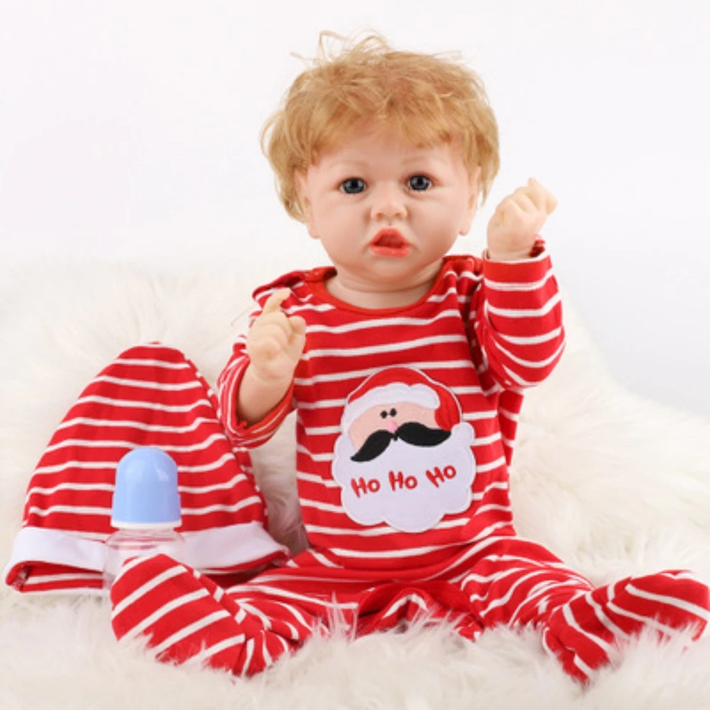 bebes doll 58cm lovely full silicone sumilation reality newborn baby girl with Fashion clothesPhotography props, holiday gift