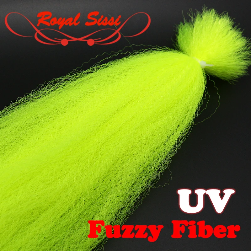 Royal Sissi new UV color fly tying Fuzzy streamer fibers fluo yellow Durable Synthetic Fly Tying Materials For Clousers/Deceiver