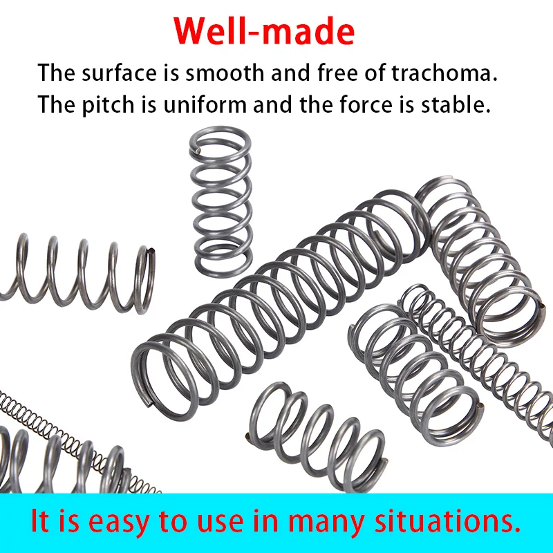圧縮スプリングリターンスプリング、ワイヤー直径0.8、0.9mm、外径5-18mm