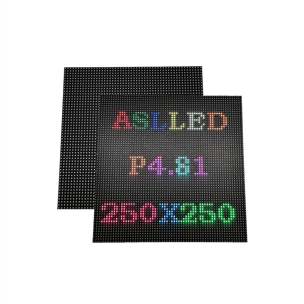 

Outdoor HD LED Display Module P4.81, 250x250mm Size, HD Full-Color SMD1921 HUB75 Interface 52X52 Pixels Waterproof Grade IP65