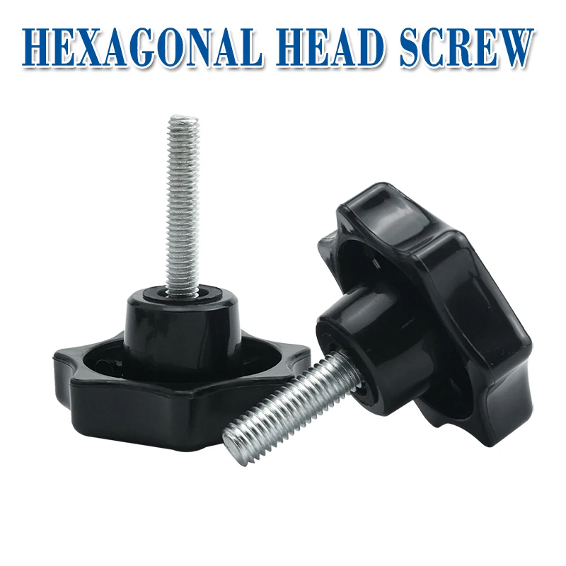 luchang M8 M10 60# Thread Star Shaped Clamping Nuts Knob For Industry Equipment Bakelite Plastic Head Handle Screw