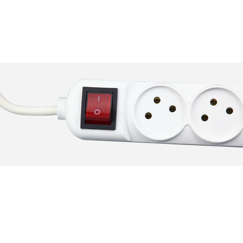 Israel IL Power Strip Plug Outlets 4 Way AC Electric Switched Sockets 16A Wire 1.5m Extension Cord Wall Mounted for Home Office