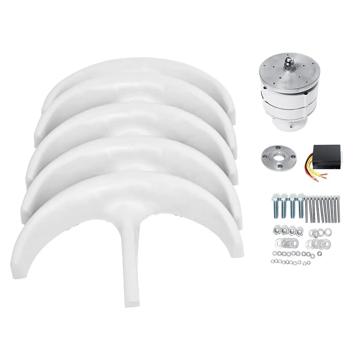 Imagem -05 - Lâminas Gerador de Turbina Eólica Lanterna Eixo Vertical Motor Kit para Híbridos Domésticos Uso Streetlight Eletromagnética 1000w 12v 24v