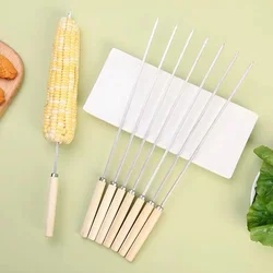Skewers for Barbecue Reusable Grill Stainless Steel Skewers Shish Kebab BBQ Camping Flat Forks Gadgets bbq accessories grilling