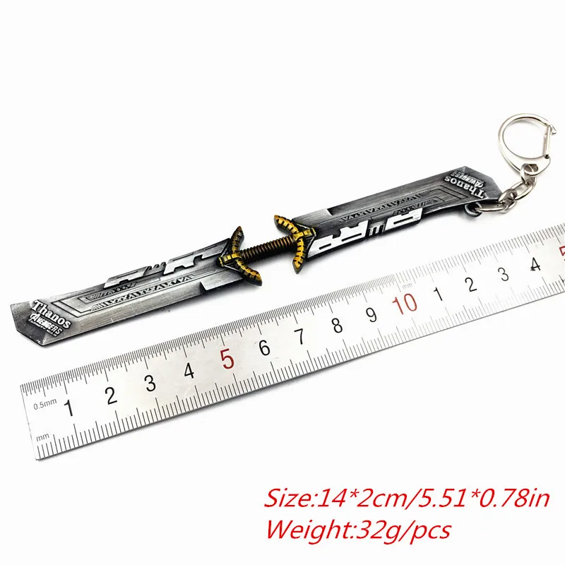 Movie Sword Keychain Super Hero Metal Weapon Model Pendant Key Chains Trinket Llaveros Men Women Fans Gift Jewelry image 5