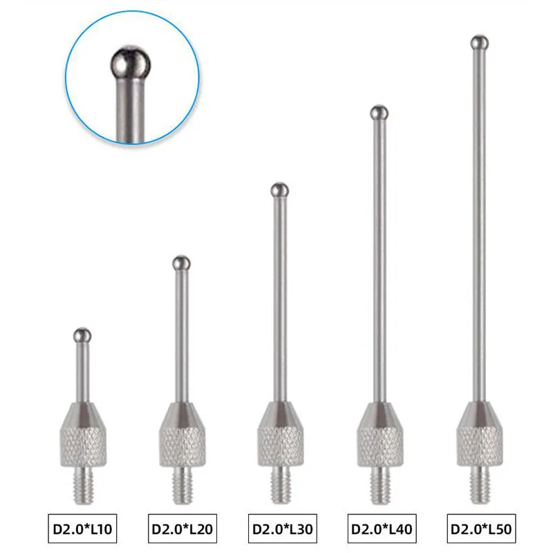 SYLMOS Ruby Ball Head Needle,Carbide Ball Head Needle,Contact points for Dial indicators,Thread M2.5,Dial gauge stylus