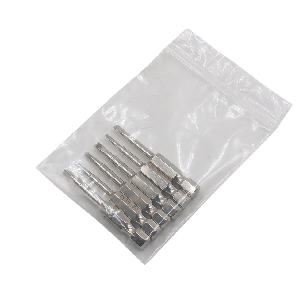 6pcs 50mm Triangle Magnetic Bits Screwdriver Bits S2 Steel 1/4 inch Hex Screwdriver Bit Set DIY Hand Tools bit set набор бит