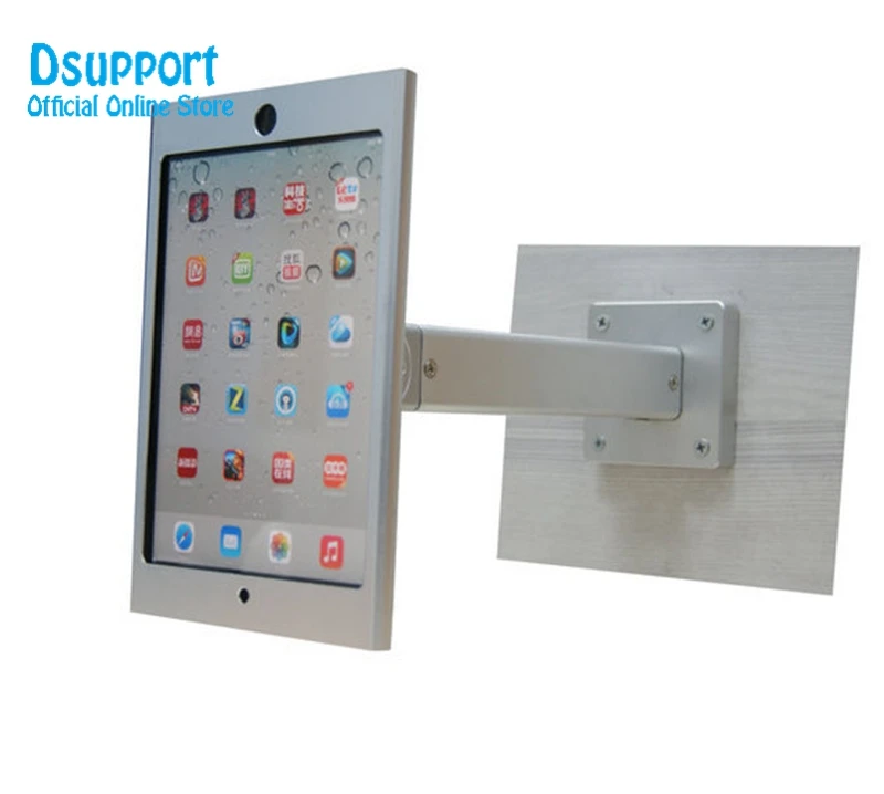 Suporte de parede para ipad mini 12345, braço de metal bloqueado para segurança e proteção de tablet