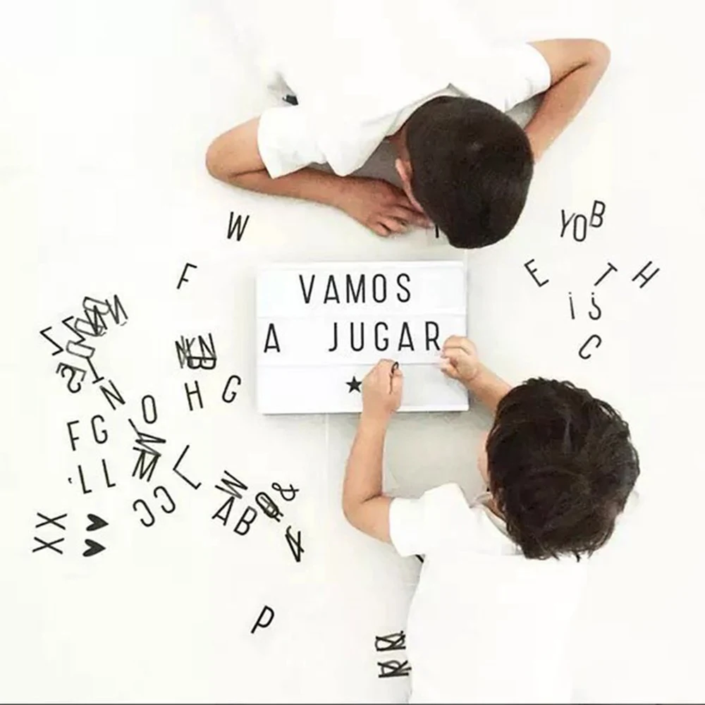 Aimkeeg A4 A6 Size LED Combination Night light Box USB AA Battery DIY Letters Cards Decoration Lamp Message Board Lightbox