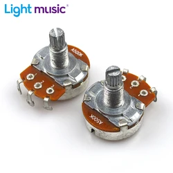 2pcs A500K/B500K Electric Guitar15mm 18mm Split Shaft Linear Taper Potentiometer Volume Tone Big Guitar Pot