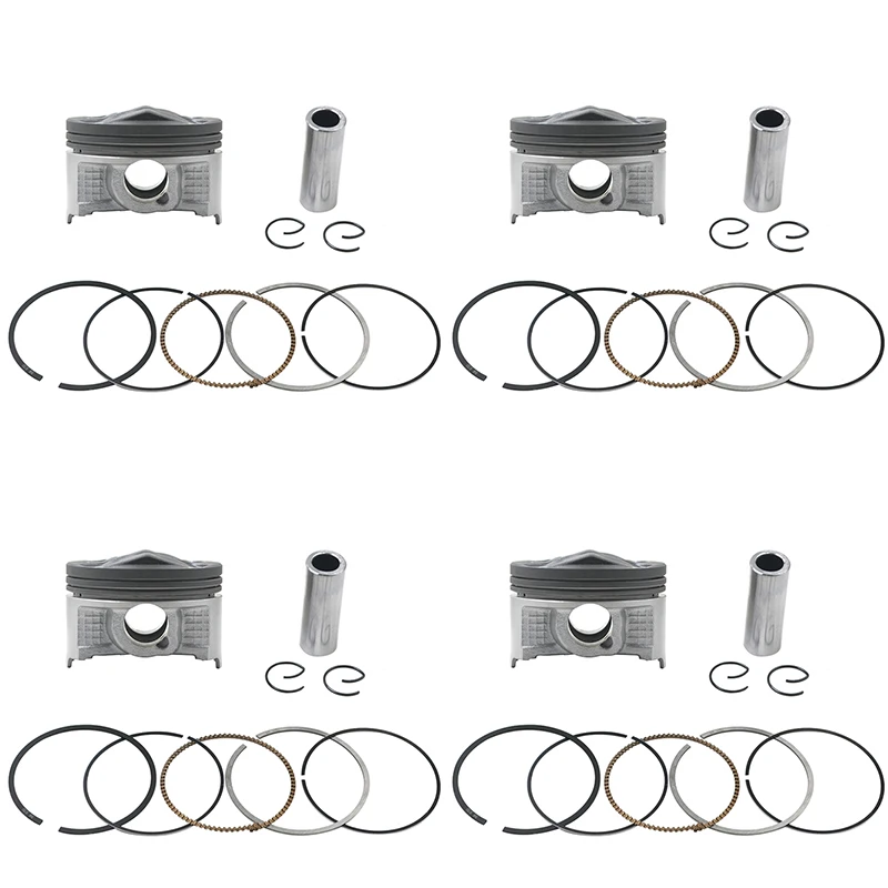 4 Pcs Motorcycle Piston & Rings Kit For YAMAHA FZR400RR 3TJ FZR 400 RR SP 3TJ FZ400 4YR STD 56mm 56.25mm 56.50mm 56.75mm 57mm