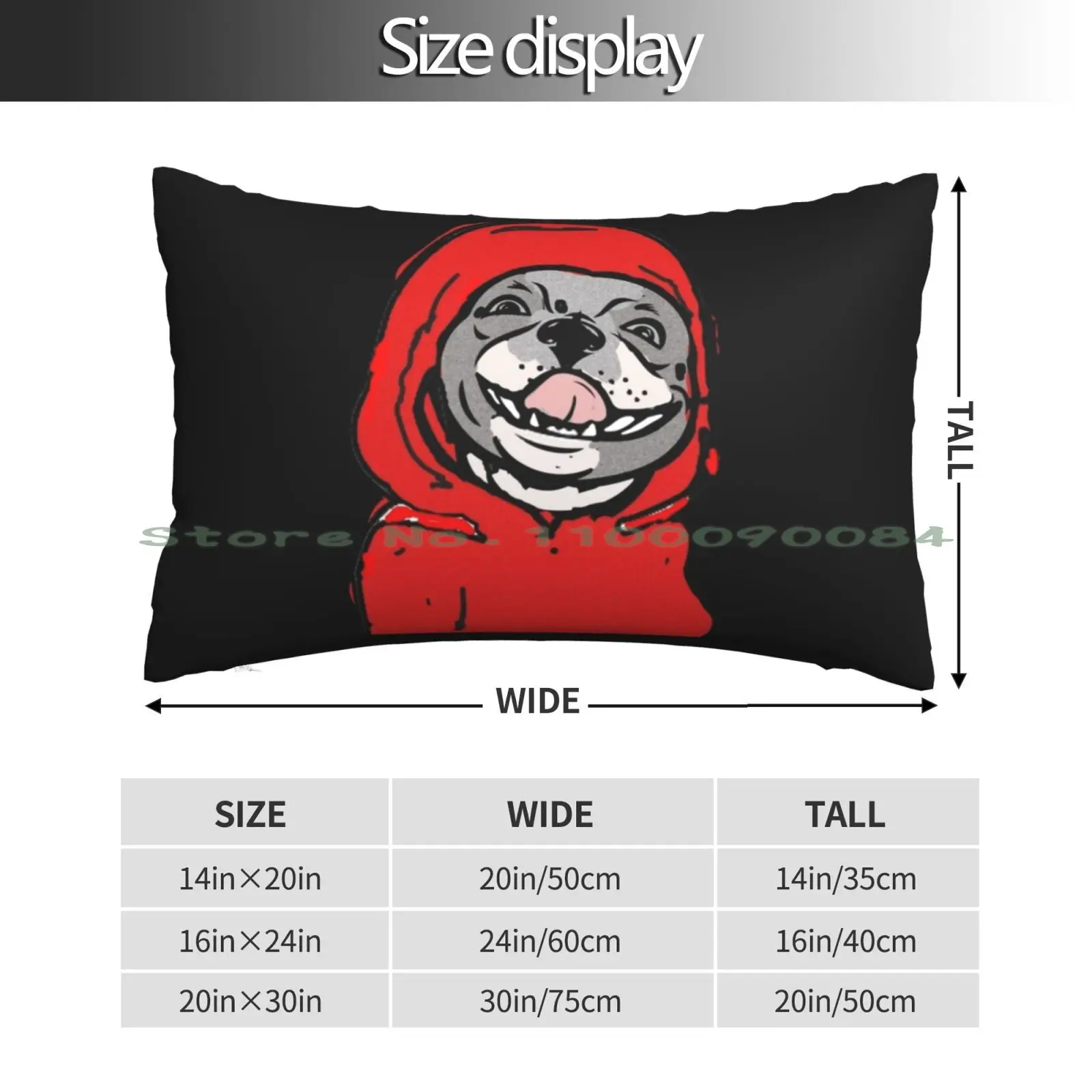 Boston Terrier In A Little Red Riding Hoodie Pillow Case 20x30 50*75 Sofa Bedroom Hilux Revo Trd Gazoo Racing Sr5 4x4