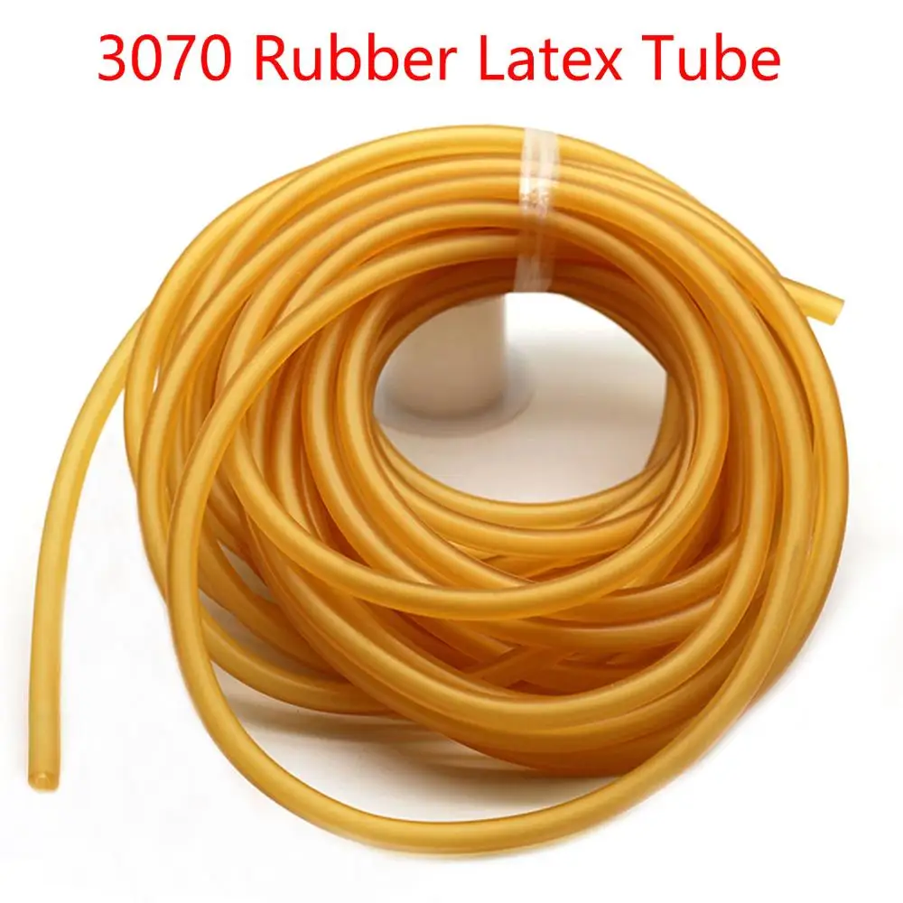 10M 3070 Latex Rubber Tube 7mm OD 3mm ID Elastic Tubing for Outdoor Slingshot Catapult Hunting Exercising