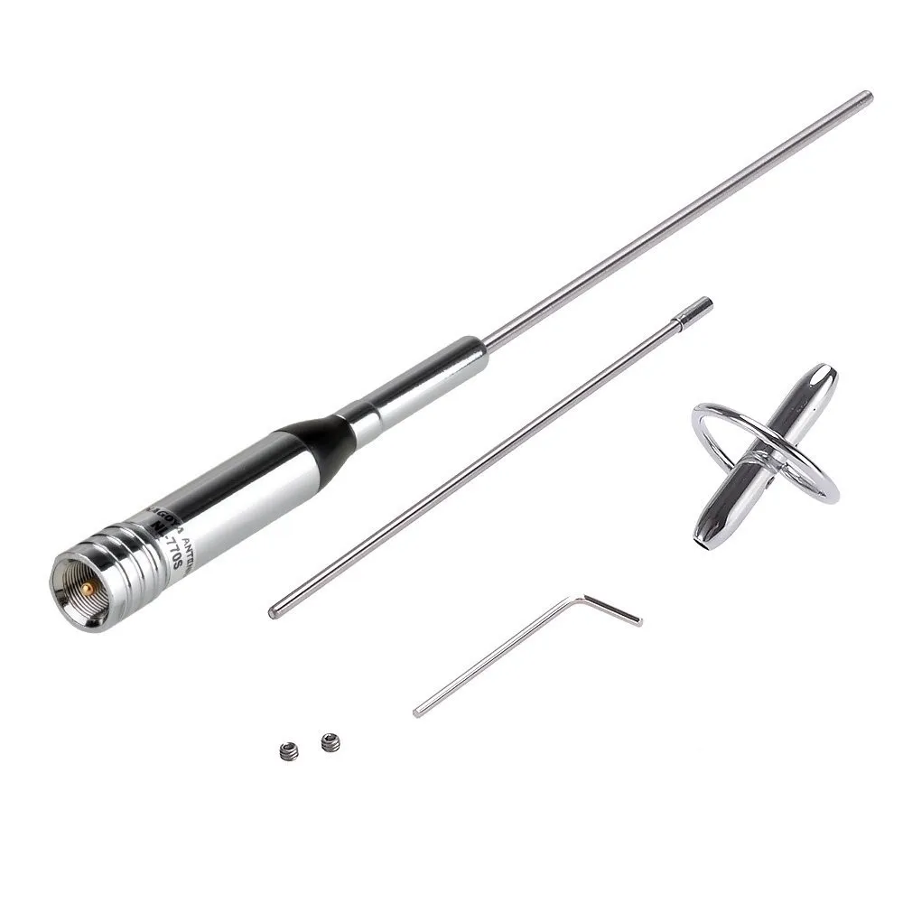 NAGOYA-antena NL-770S PL259, Conector de doble banda UV 144/430MHz, 150W, 2,15/3.0dBi, Walkie Talkie, tipo SL16/UHF-J/M