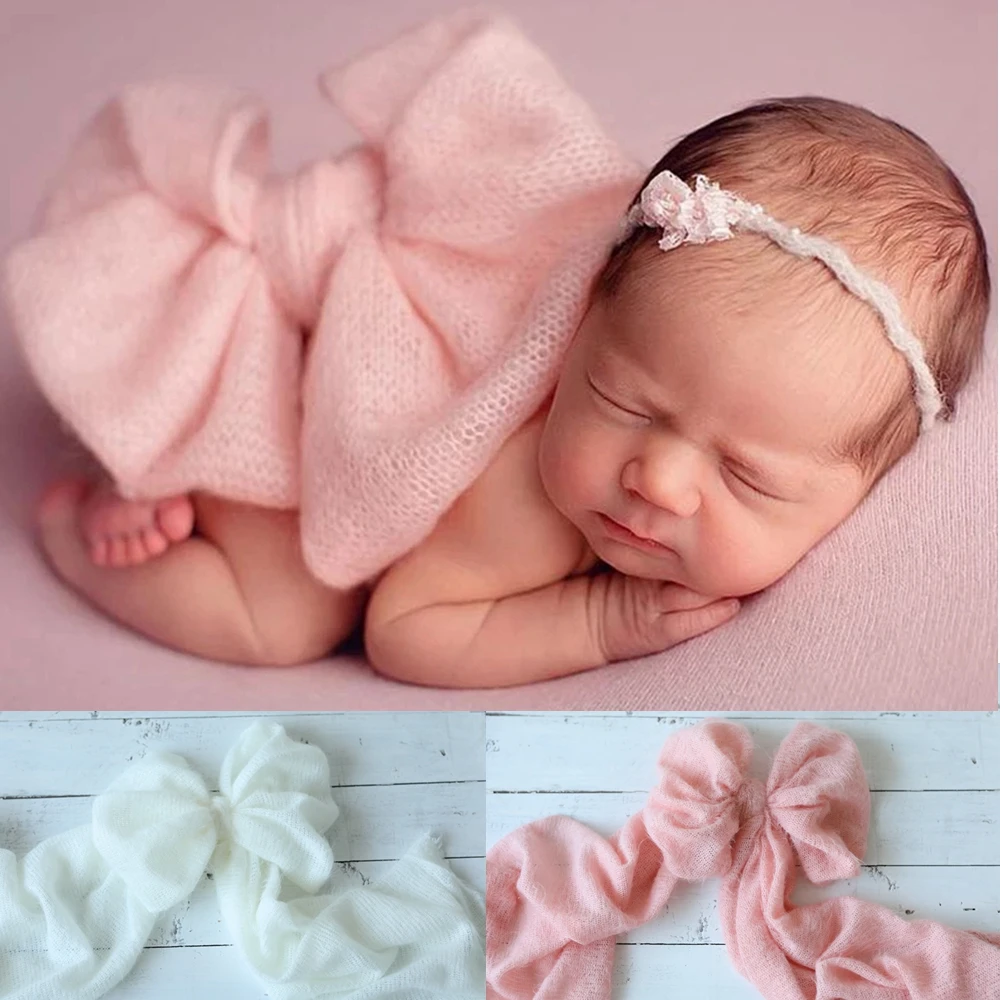 2021 New Bowknot Belt Baby Wraps Props For Photo Shoot Infant Girls Boy Newborn Photography Accessories Pose Butterfly Swaddling