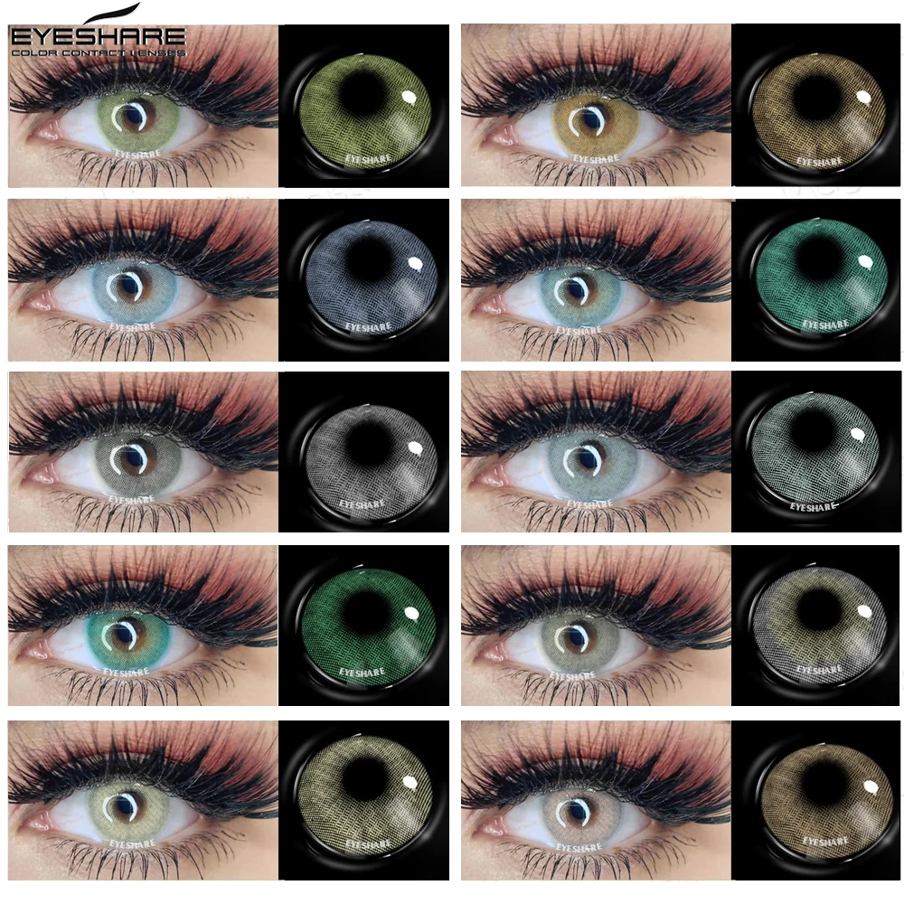 EYESHARE 2pcs Color Contact Lenses Brazil Girl Series Soft Colored Lenses Cosmetic Eye Lenses Color Contact Lenses for Eyes