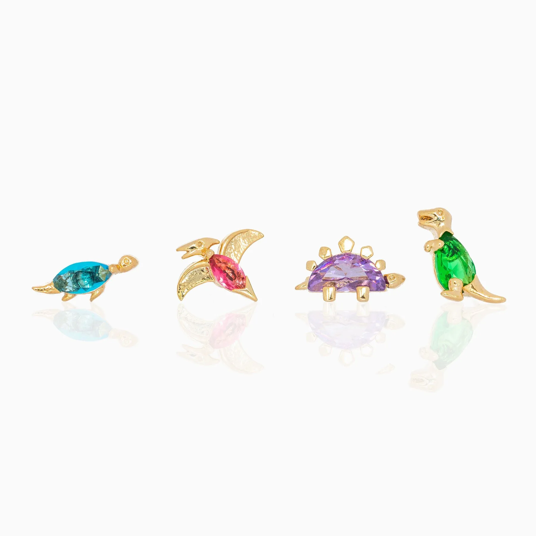 1PC Cute Dinosaur INS Tropical Rainforest Animals Ear Studs Cartilage Earrings Tragus Helix Piercing Ear Studs Lip Rings