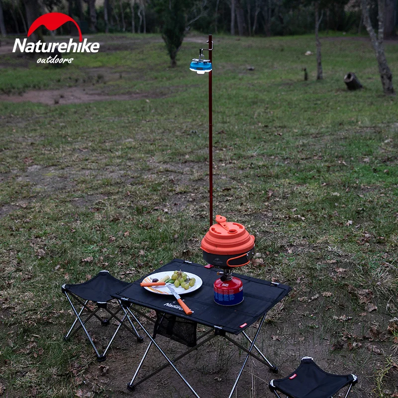 Naturehike Lantern Stand Camping Equipment Folding Aluminum Alloy Light Pole Portable Outdoor Table Lantern Pole Lantern Hanger