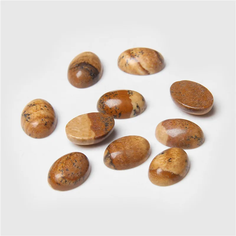 10pcs/lot Natural Stone Cabochon 8-25MM Tiger Eye Agat Oval Cameo Fit DIY Ring Earring Bracelet Necklace Making Jewelry Finding