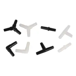 Plastic Aquarium Air Pump Line Tubing Joints Tee/Straight/Elbow/Y Shaped Air Tubing Connectors Pipe Fittings 20Pcs