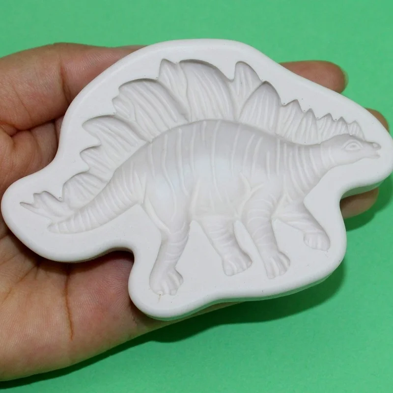 7pcs/set Cartoon Dinosaur Silicone Mold DIY Jewelry Ornaments Birthday Party Cake Decoration Clay Fondant Chocolate Mold