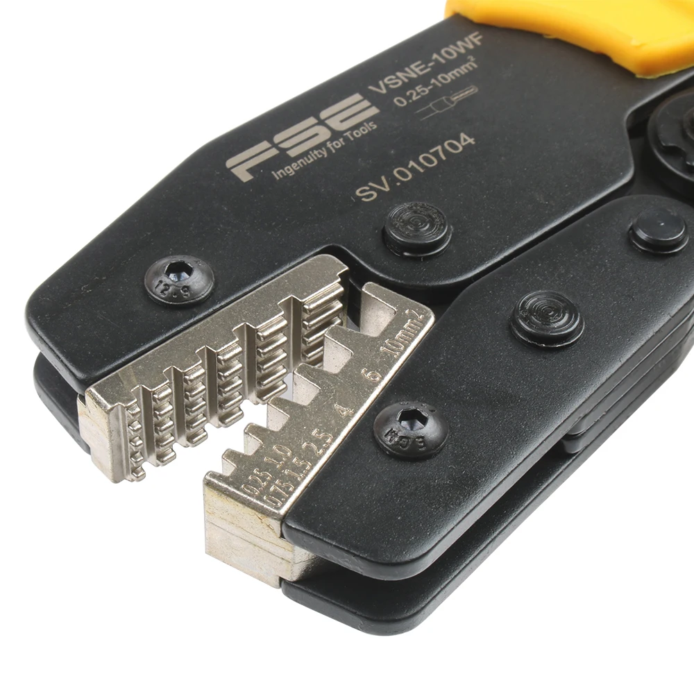 VSNE-10WF crimping pliers 0.25-10mm2 23-7AWG for ferrules tube terminals 270mm lengthen labor saving brand tools