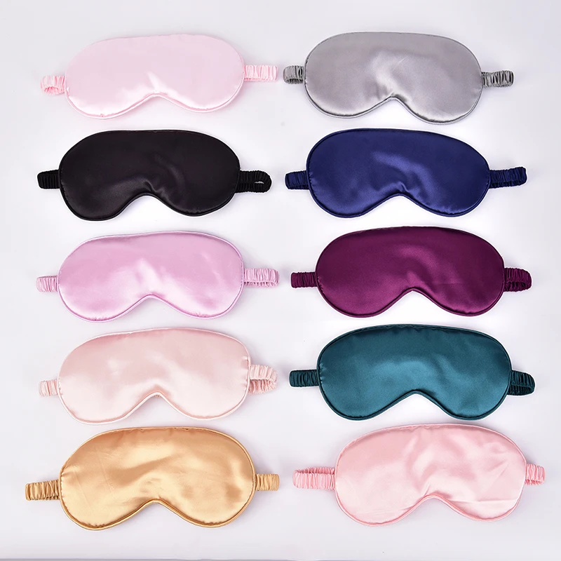 Unisex Double-Side Shading EyeShade Sleeping Eye Mask Cover Eyepatch Blindfolds Health Sleep Shield Light With A Cloth Bag