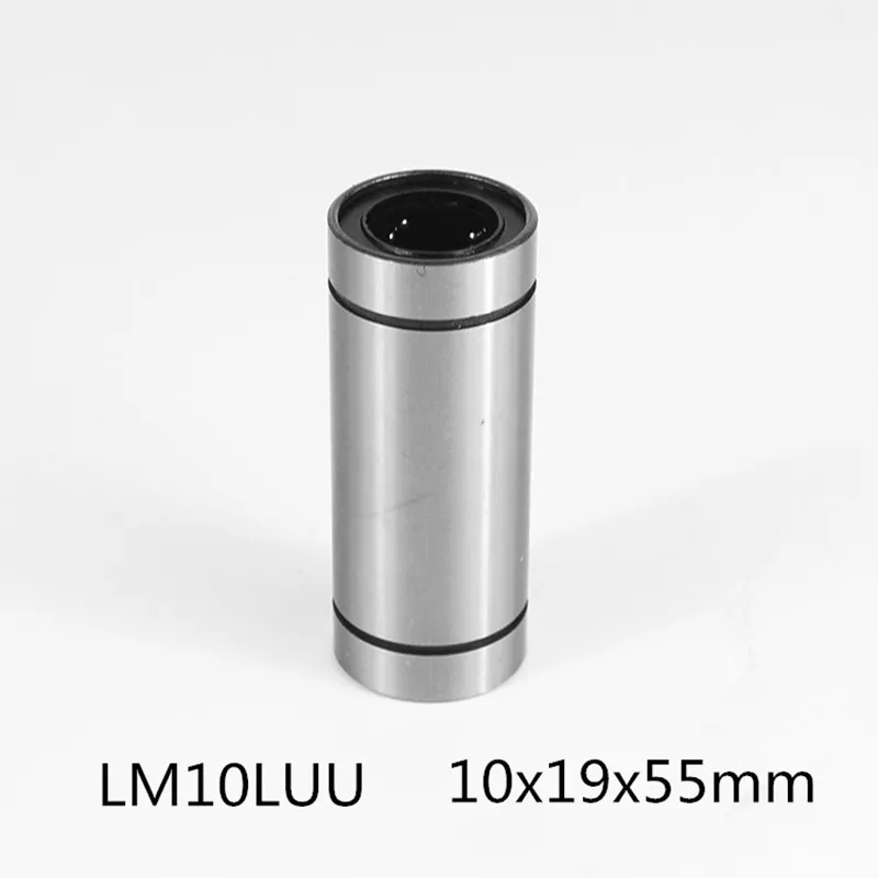 4pcs LM10LUU Double Side Rubber Seal Linear Motion Bearing 10x19x55mm