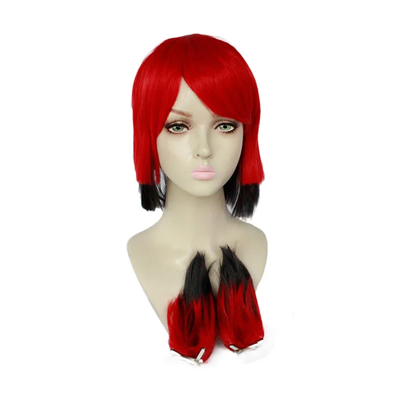 Anime Hazbin Hotel ALASTOR Wig with Ear Cosplay Costume Heat Resistant Synthetic Hair Men Women Wigs