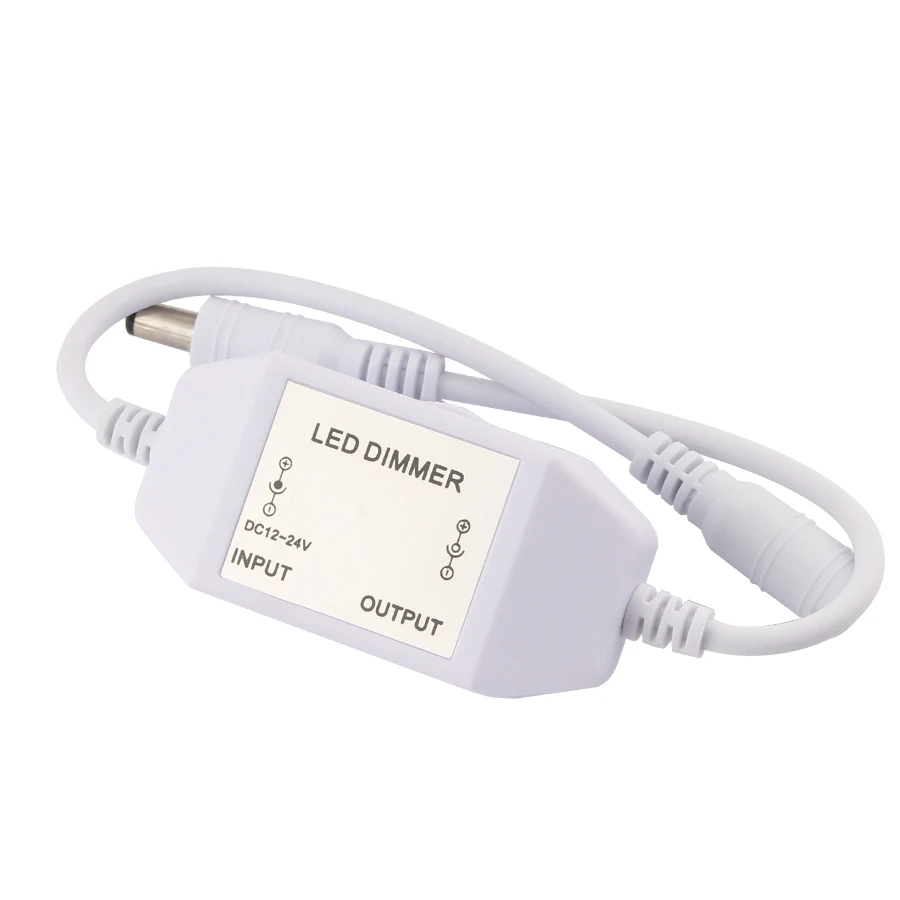 Ajustável Brilho Luz Intensidade Regulador Switch, LED Dimmer, 12V, 24V, Controlador para 2835, 5630, 5050, 5730, única cor