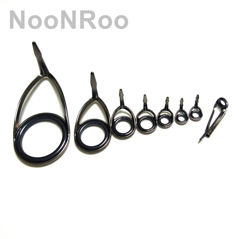 NooNRoo Spinning Fishing Rod Guide  Kit Stainless Steel Guide DIY  7.7g  8pcs/Set