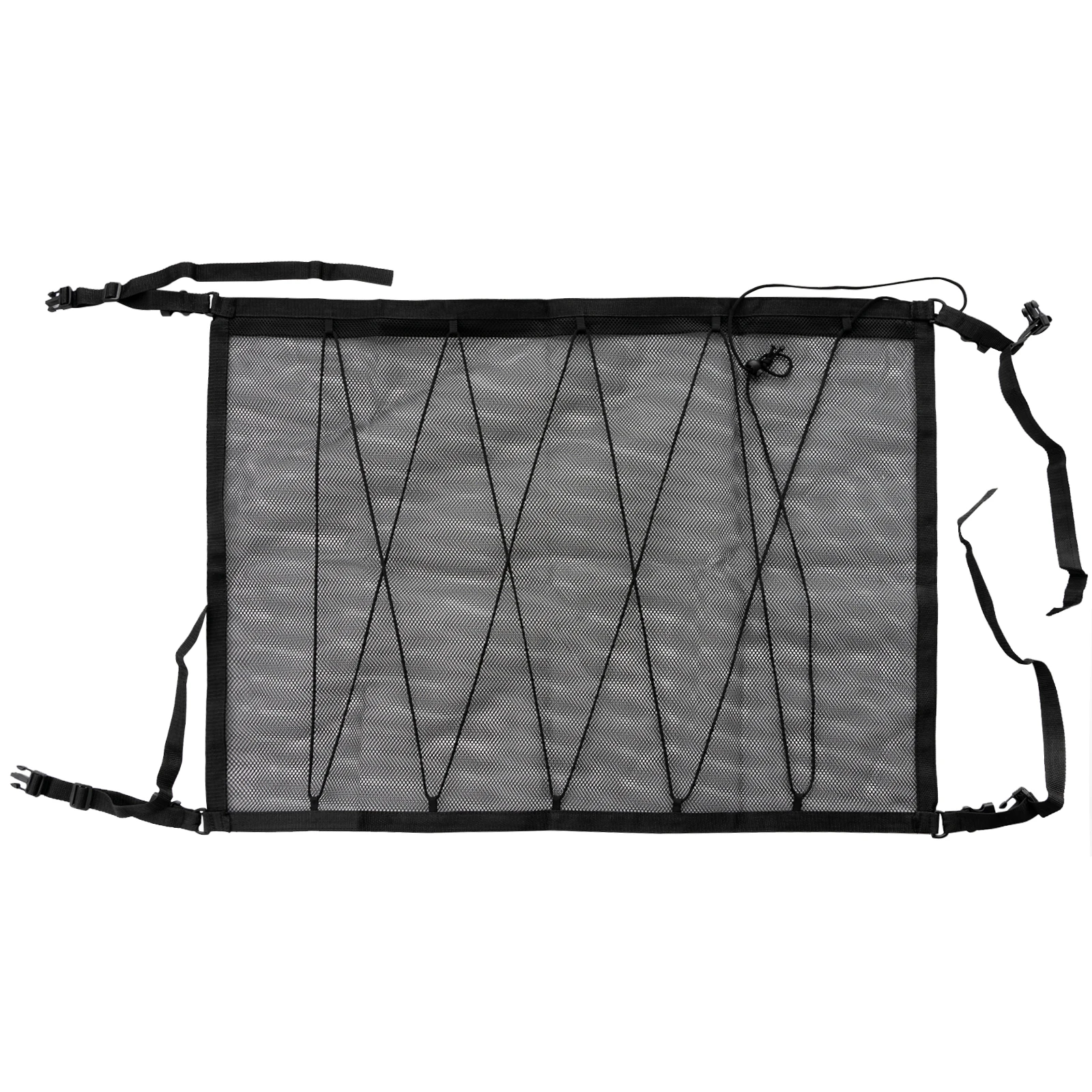 88X66CM Car Cargo Net Mesh Organizer Ceiling Storage Pocket Interior Roof Bag Adjustable Breathable Stowing Tidying Pouch Net