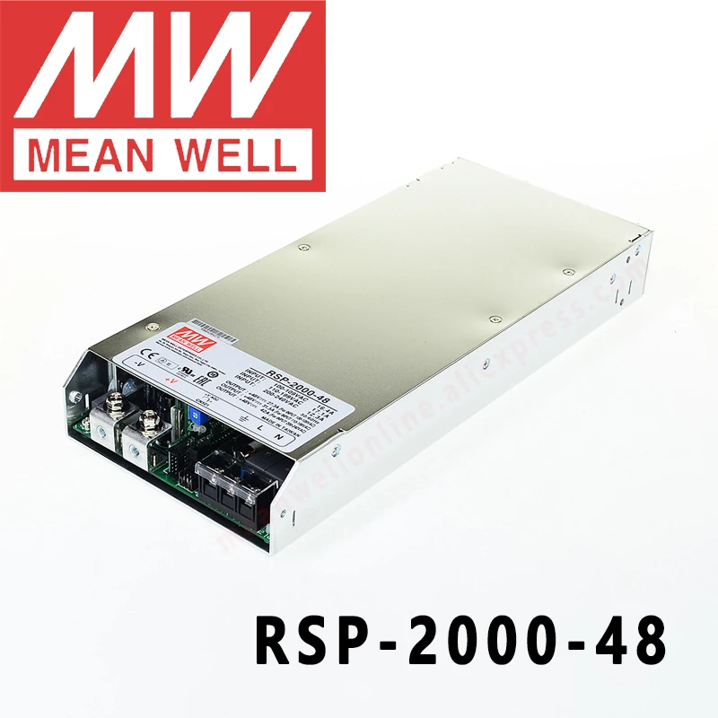 Imagem -03 - Média Well-rsp200012 24 48 Série Meanwell 12v 24v dc 2000w Saída Única com Função Pfc Original