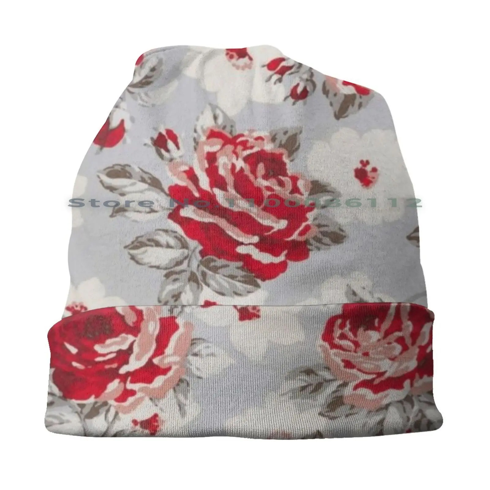 Flowers Design Bucket Hat Sun Cap Pretty Vintag Pink Girly Roses Shabby Chic Cute Kitsch Nature Repeat Beauty Classic Fashion