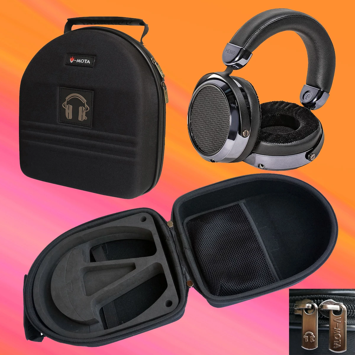 

V-MOTA TDD Headphone Carry Case boxs For Use with Hifiman HE400i HD400SE HE560 V4,SUNDARA Over-ear Headphset (Suitcase)