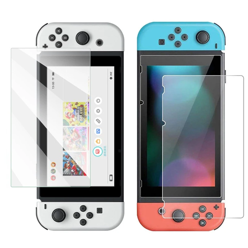 Película protectora de vidrio templado transparente, Protector de pantalla completa para Nintendo Switch, accesorios de cubierta protectora Oled NS Lite