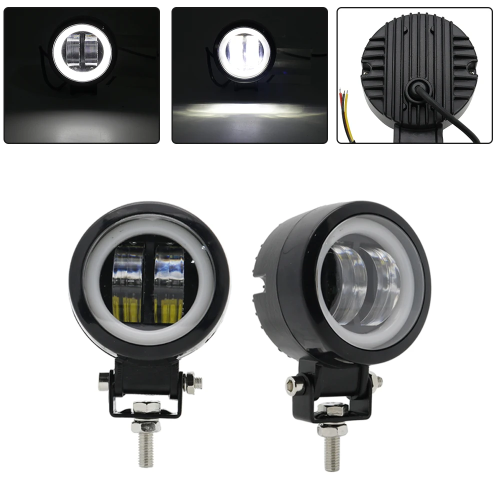 LED Fog Lamp Driving Daytime Off road Led Light Headlight 3\'\' 20W Motorcycle Halo Lamps ForATV 12V 24V SUV Worklight Beams