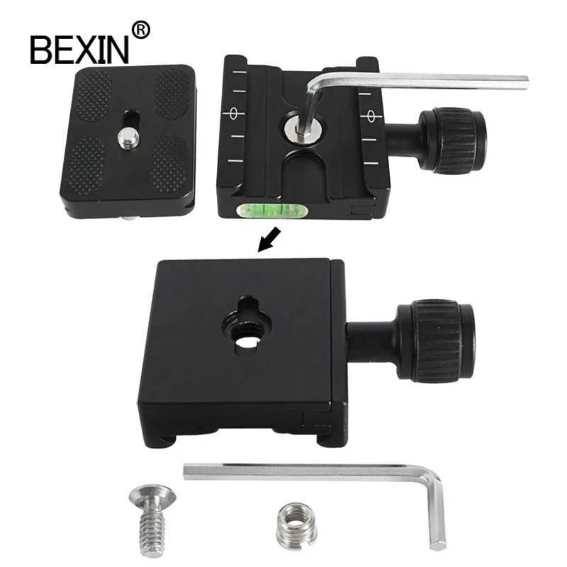 BEXIN QR60S QR50 Quick Release Plate Clamp Universal Quick Release Plate Tripod Ball Head Mount Adapter for DSLR Camera Ballhead