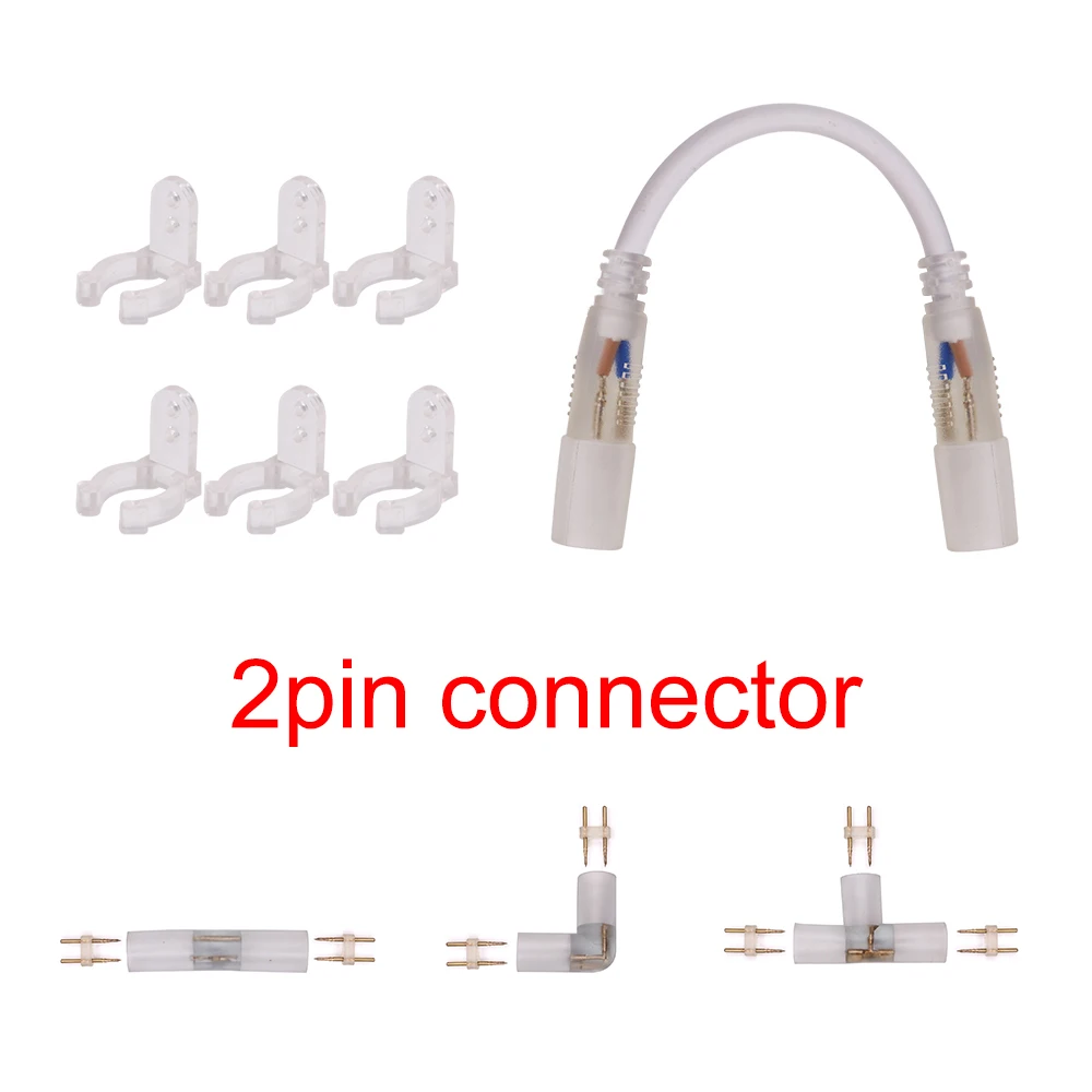 I L T Connector middle connector clips accessories use for 220V Round 14mm Neon Strip Light