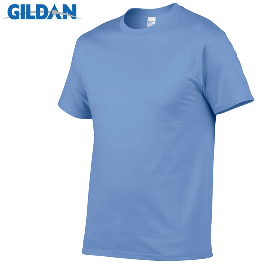 Gildan Brand Summer Fashion Men Tshirts Cotton Casual Short Sleeve T shirt for Men Women O-Neck Tee Shirt Clothes Solid Tops Tee