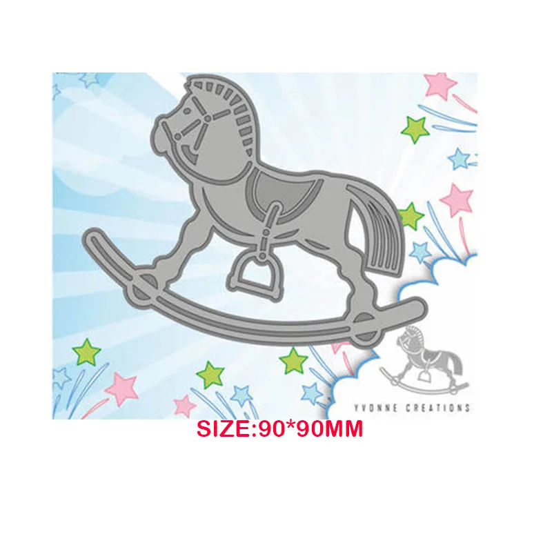 2024 Arrival Horse Metal Cutting Dies For New Baby Bike Frame Diy Scrapbooking Photo Album Alphabet Paper Card Making Crafts