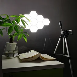 New Idea Wall DIY Led Honeycomb Single White Light Touch Sensitive Quantum Hexagon Light For Night