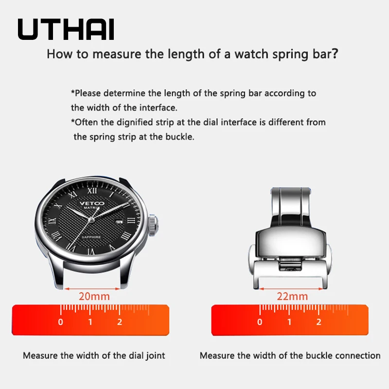 UTHAI P65 18Mm 20Mm 22Mm Rilis Cepat Watch Spring Bar 8-24Mm Rilis Cepat Telinga