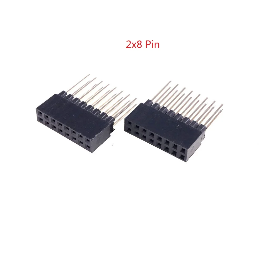 5 Pcs PC104 Header Female Pin 10 16 20 30 32 40 64 80 Socket 2.54 Pitch Length 12 MM Strip Dual Row Straight Stack