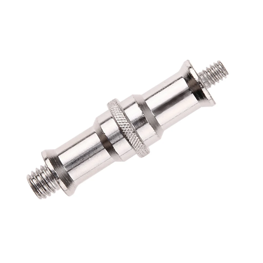 Double End Stud 1/4-Inch and 3/8-Inch Adapter Spigot Threaded Screw Connector for Flash Light Stand