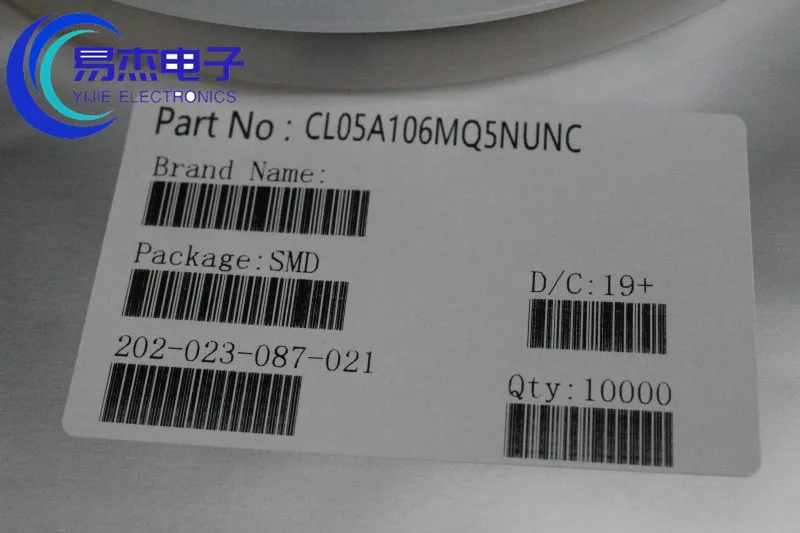 Capacitor fixo para azulejos cerâmicos, 100 peças, 10 uf x5r 0402 m 106 m 6.3 v