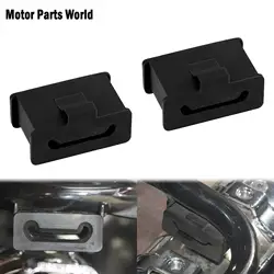 2xMotorcycle Black Rubber Muffler Mounts Muffler Bushing Support For Harley Touring Road King FLTR FLHT CVO Street Electra Glide