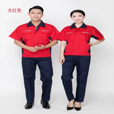 

Summer short-sleeved clothes suit men and women workers labor protection clothing workshop ChangFu ventilation network site